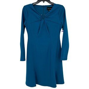 Donna Morgan A-Line Long Sleeve Vibrant Blue Dress Size 0 NWOT